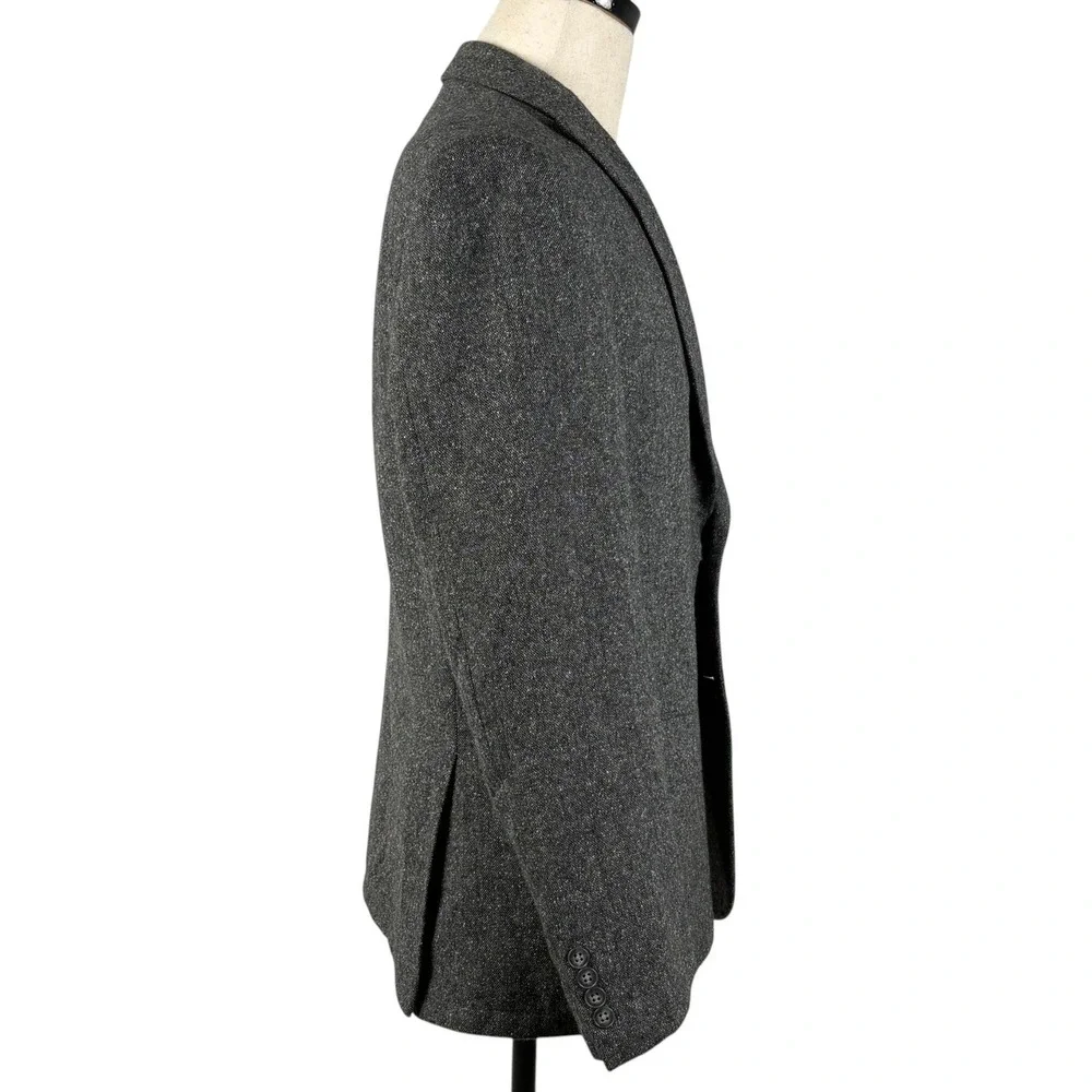 John Varvatos Dwell Blazer Mens 40R Gray Speckled Donegal Tweed Wool Blend